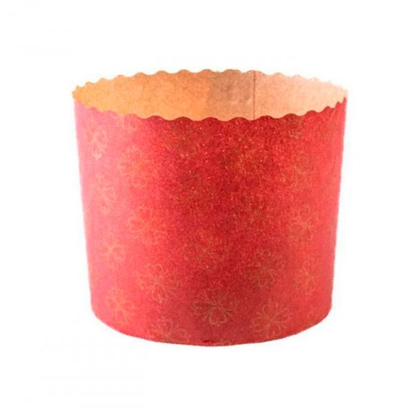 Forma Italiana Panetone Kraft Vermelho 250Gr C/12 Unid. - Ecopack
