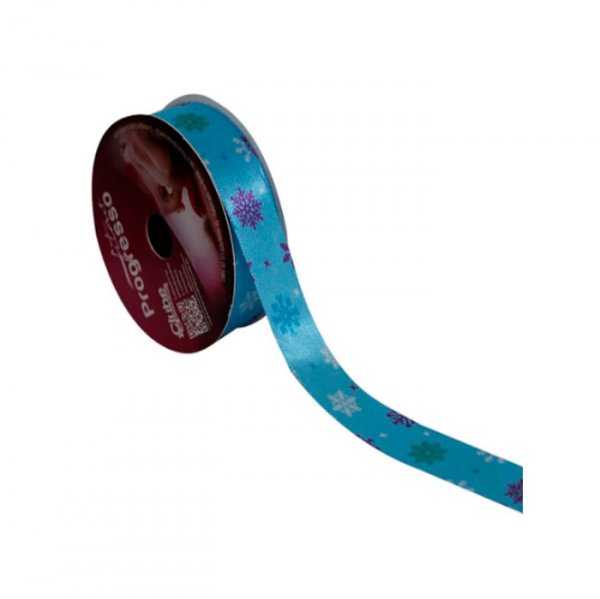 Fita Estampa De Veludo Floco Neve Natal 10M X 38Mm (Egl009V) Cor 001 - Fitas Progresso