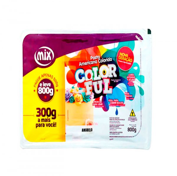 Pasta Americana Amarelo 800Gr - Mix