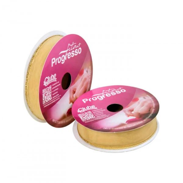 Fita Voal Ourela Dourada Zd003 C228 (10M X 7Mm) Ouro (228) - Fitas Progresso
