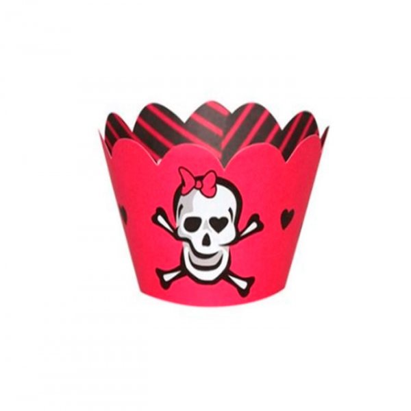 Base Cupcake Caveira Pink (12Un) - Duster
