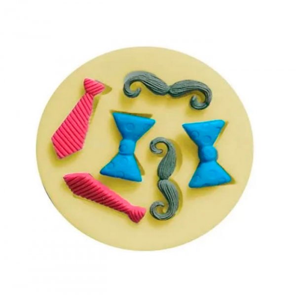 Molde De Silicone Bigodes E Gravatas (1762) - Mazulli