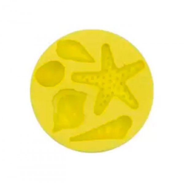 Molde De Silicone Conchas E Estrela Do Mar (1673) - Mazulli