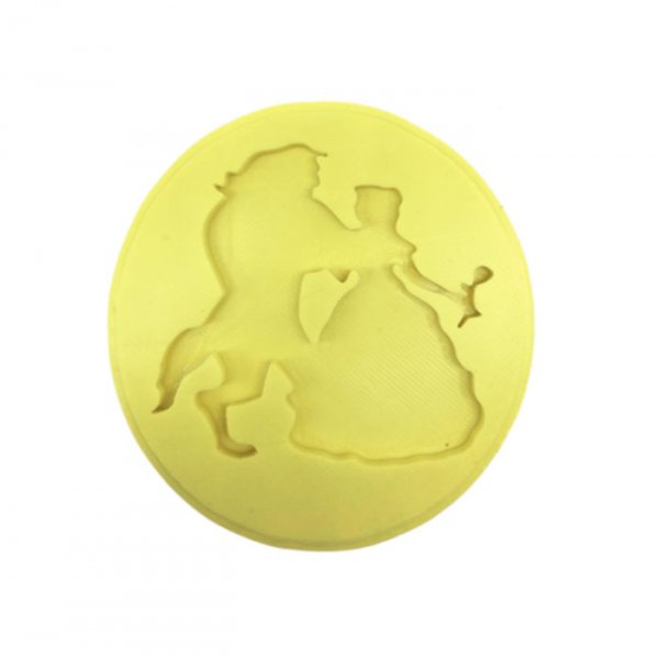 Molde De Silicone Bela E Fera Dançando (380) - Mazulli