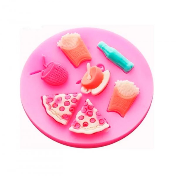 Molde De Silicone Pizza/Refri/Batata (S410) Molds Planet