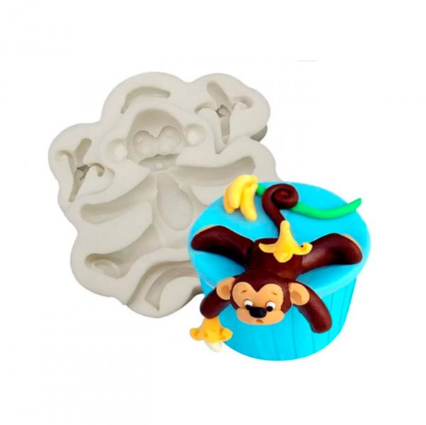 Molde De Silicone Macaco Safari (S461) - Molds Planet