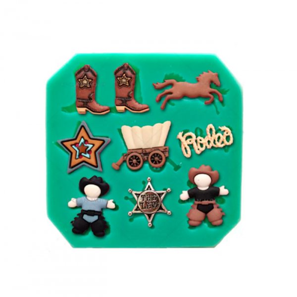Molde De Silicone Contry/Cowboy/Fazenda (S467) - Molds Planet