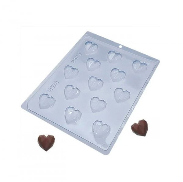 Forma De Acetato Bombom Coração Lapidado (9835) - Bwb