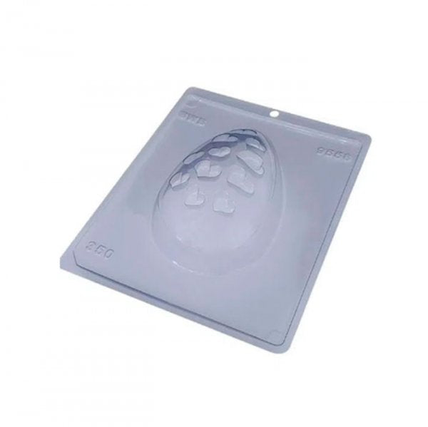 Forma De Acetato C/Silicone Ovo Vasado Coração 350G (9558) - Bwb