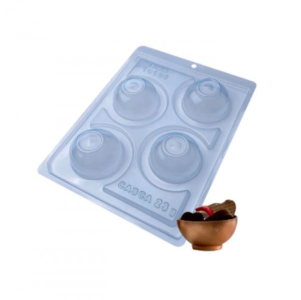 Forma De Silicone Meia Esfera C/Base 60Mm (10136) - Bwb