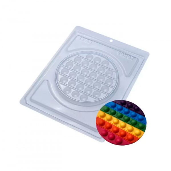 Forma De Acetato Pop It Redondo (10271) - Bwb Formas