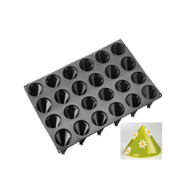 Forma De Silicone (Px069) Cone Levante 24 Cavidades - Pavoni Italia
