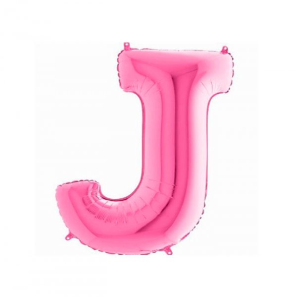 Balão Letras 'J' Rosa 14' - Mundo Bizarro