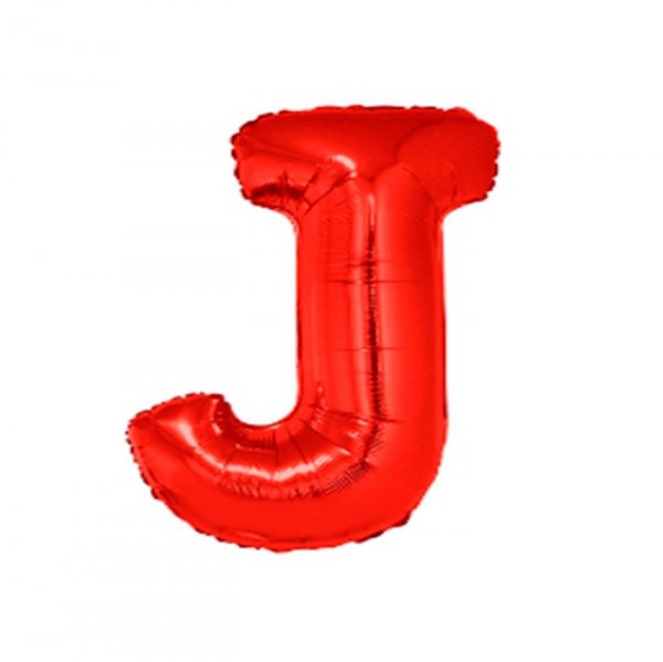 Balão Letras 'J' Vermelha 14' - Mundo Bizarro
