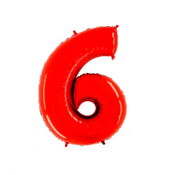 Balão N°'6' Vermelho 14' - Grabo