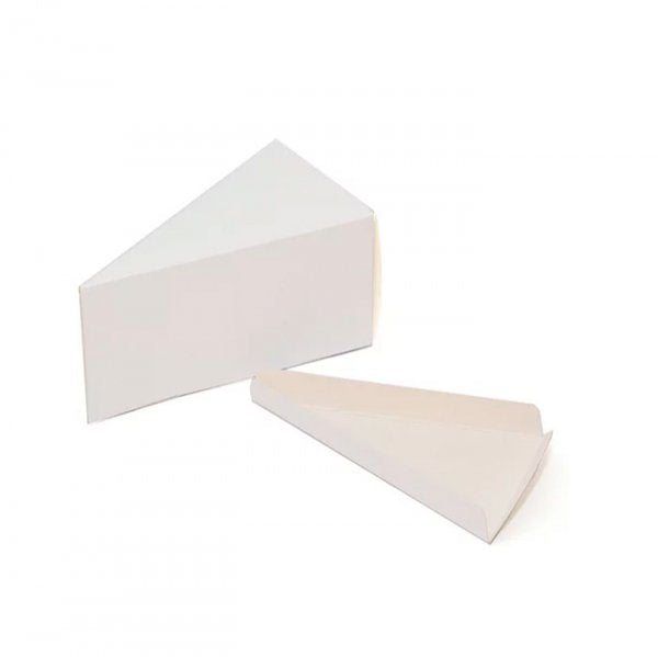 Caixa Fatia Triangular P Branca (5Un) - Crystal Forming