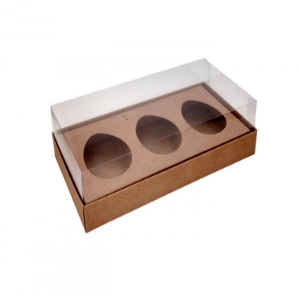 Caixa Ovo Trio Kraft 100G (20X17X6) Um - Ld Embalagens