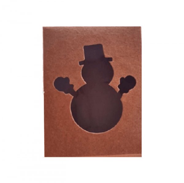 Caixa Retangular B Boneco Neve Kraft (10Un) - Crystal Forming