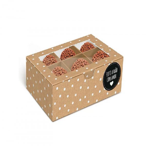 Caixa 6 Brigadeiro Pop Kraft 12X8X4 (10Un) - Cromus