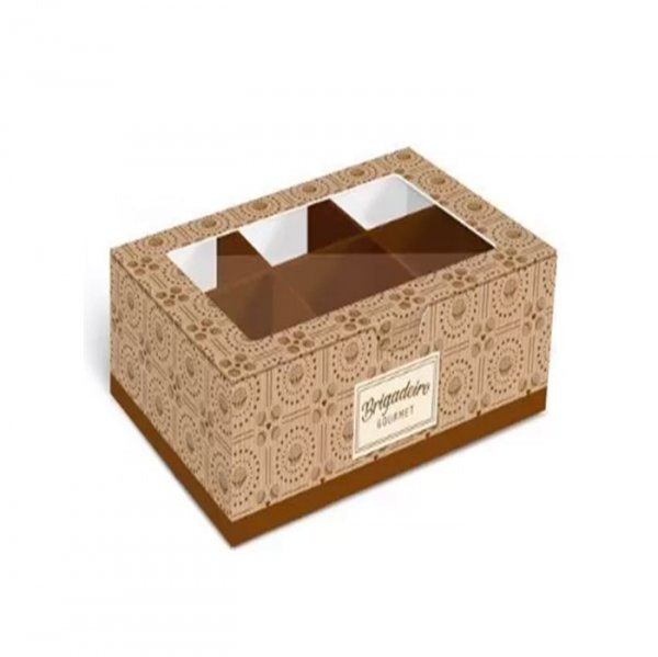 Caixa 6 Brigadelicia Kraft Com Bolinha - Cromus