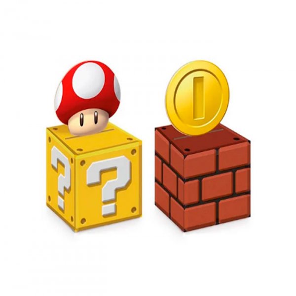 Caixa Cubo C/ Aplique Super Mario (8Un) - Cromus