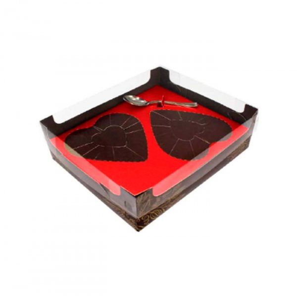 Caixa Encanto Coracao Lapidado 2X50G Ouro - Ideia Embalagens