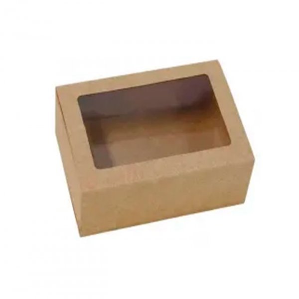 Caixa Gaveta C/Visor 6 Doces Kraft - Ideia Embalagens