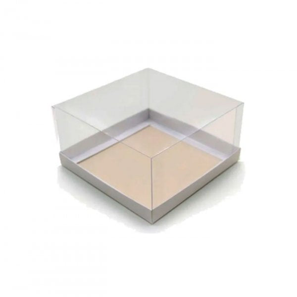 Caixa Para Torta Branca 13X13X7 (5Un) - Art Crystal