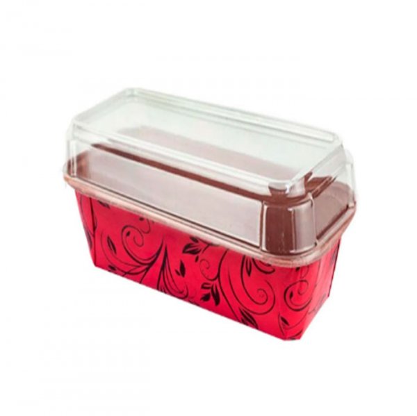 Forma Bolo Ingles Plumpy Vermelha P C/Tampa (5Un) - Sulformas