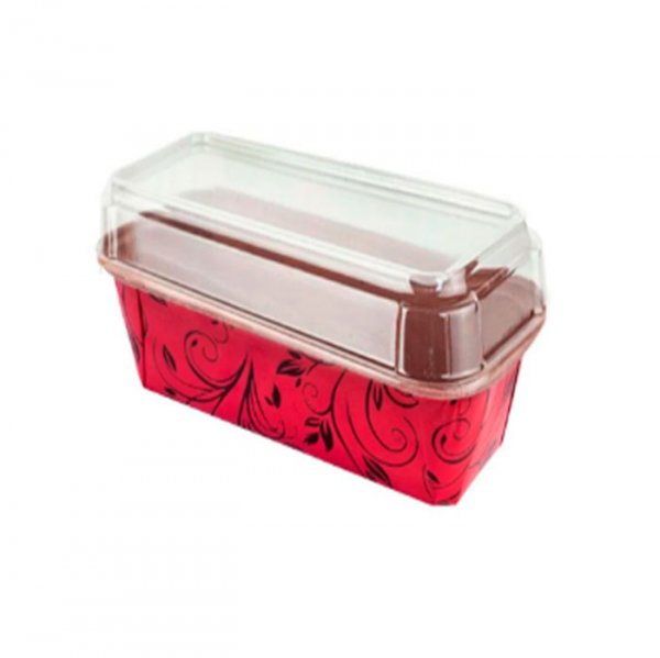 Forma Bolo Ingles Vermelha Plumpy M C/Tampa (5Un) - Sulformas