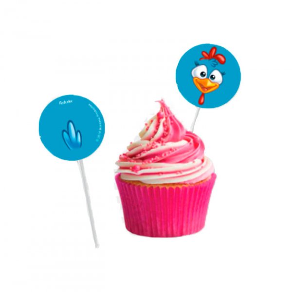 Banderinha Docinhos Galinha Pintada (8Un) - Festcolor
