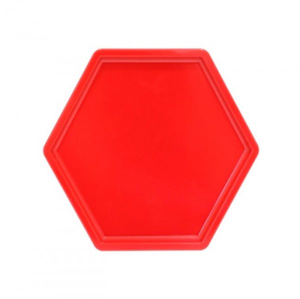 Bandeja Sextavada Vermelha (18X20.5)- Fabrifest