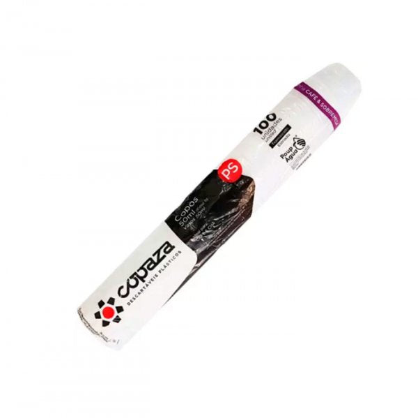 Copo Descartavel Cafe Branco 50Ml (C/100Un) - Copaza