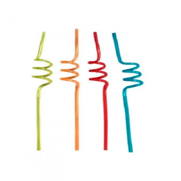 Canudo Espiral Rigido Cores Ha003 (4Un) - Silver Festas