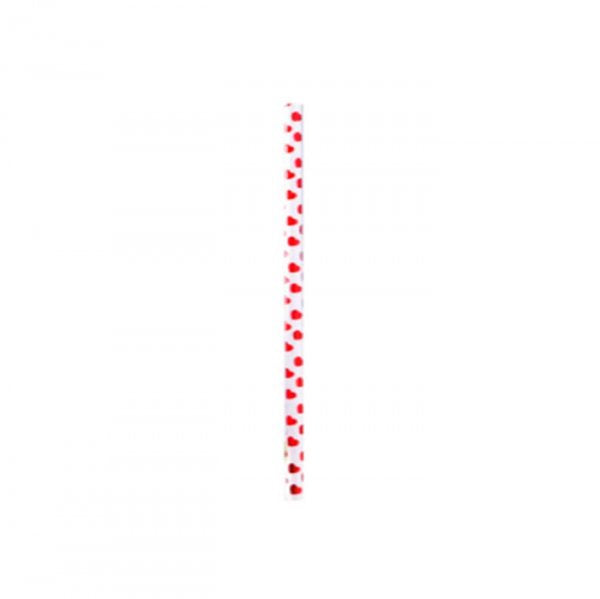 Canudo Papel Coração (20Un) - Cromus