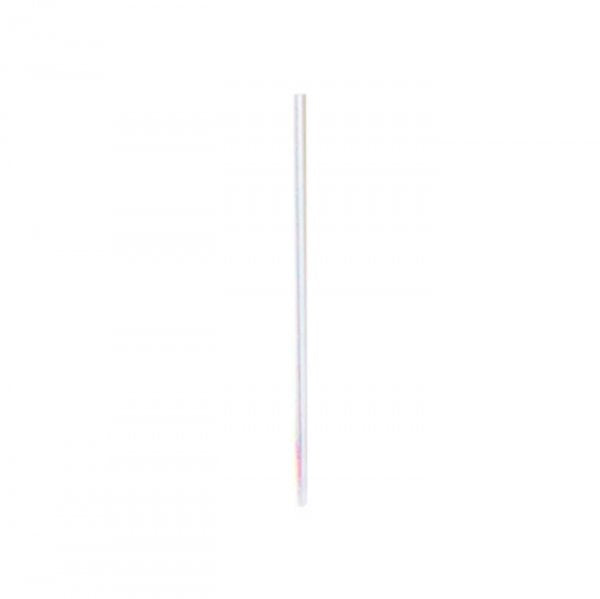 Canudo Papel Nacarado Branco 20Cm (20Un) - Cromus