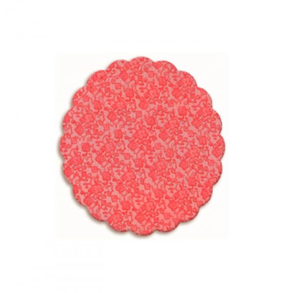 Fundo Bandeja Renda Francesa Vermelho 11Cm (100Un) - Cromus