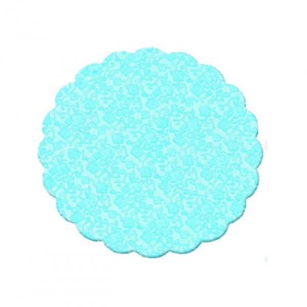 Fundo Bandeja Renda Francesa Azul 7Cm (100Un) - Cromus