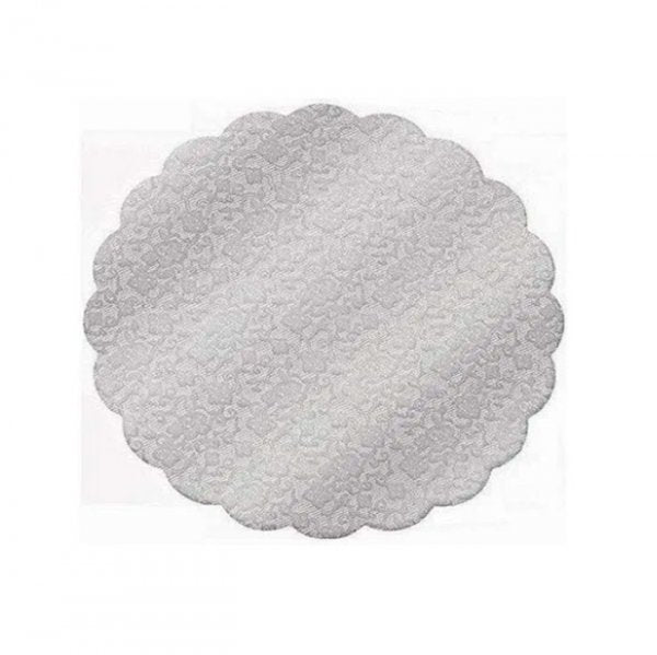 Fundo Bandeja Renda Francesa Prata 7Cm (100Un) - Cromus