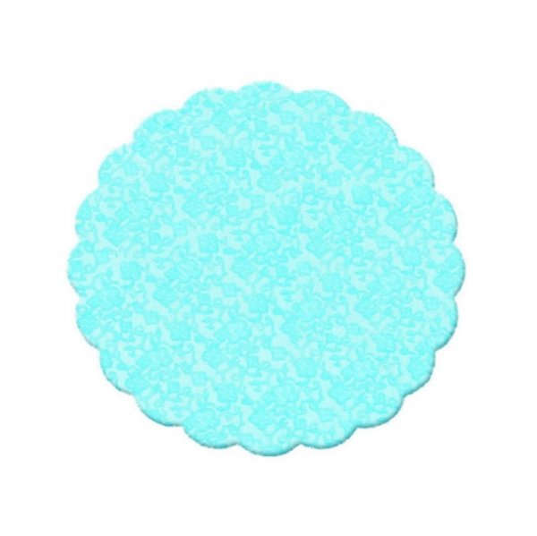 Fundo Bandeja Renda Francesa Azul 9Cm (100Un) - Cromus