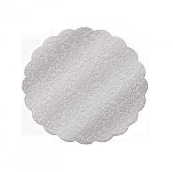 Fundo Bandeja Renda Francesa Prata 9Cm (100Un) - Cromus