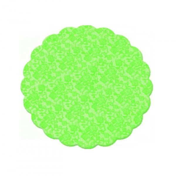 Fundo Bandeja Renda Francesa Verde 9Cm (100Un) - Cromus