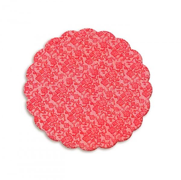 Fundo Bandeja Rendadinho Vermelho 7Cm (100Un) - Cromus