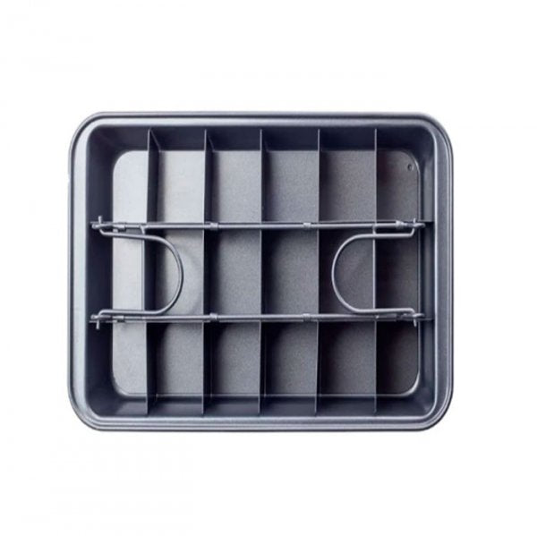 Kit Forma Para Brownie Aço Carbono 18 Cavidades (30X20X5Cm) - Cromus