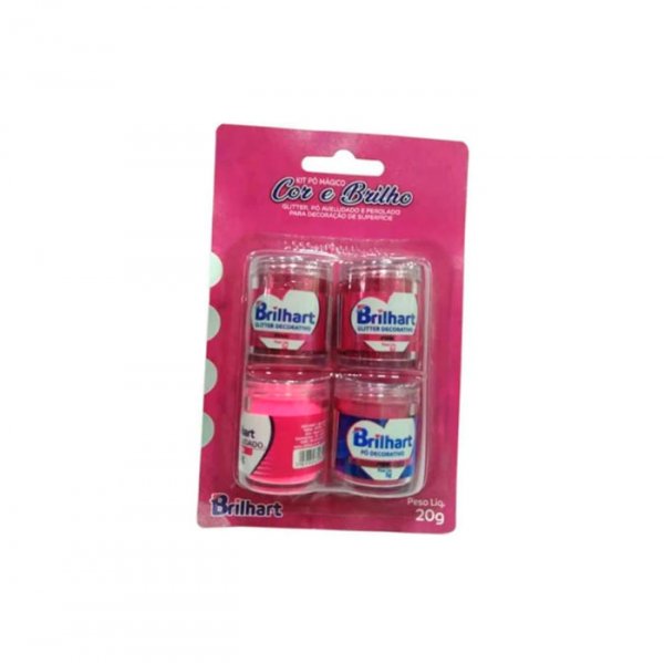 Kit Po Magico Brilho Todo Pink (4Un) - Brilhart