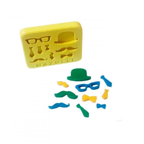 Molde De Silicone Kit Bigode/Gravata 2296 - Mazulli