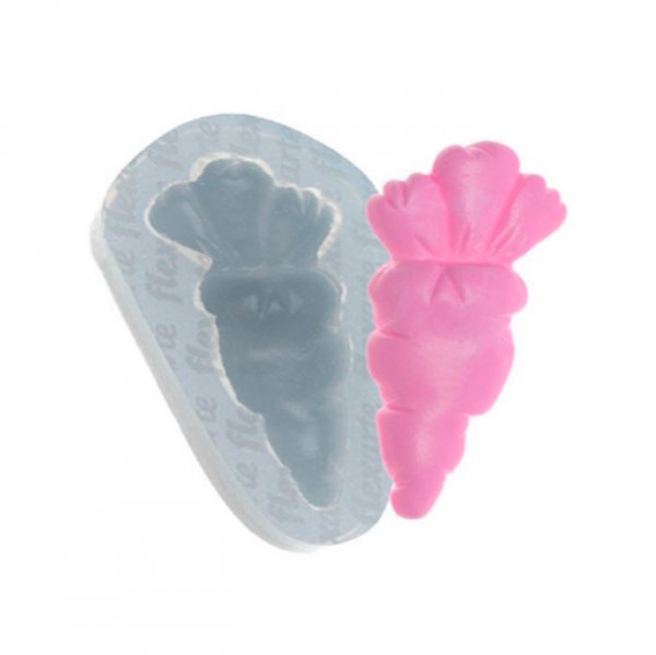 Molde Em Silicone Cenoura Grande - Flexarte