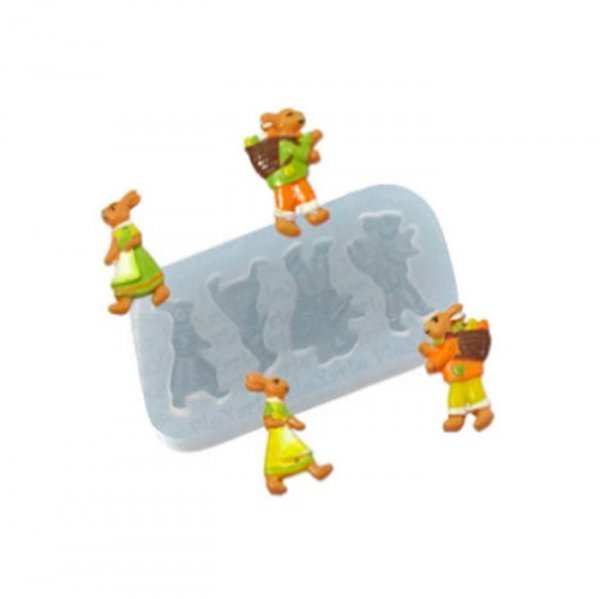 Molde Em Silicone Quarto Coelho Campo - Flexarte