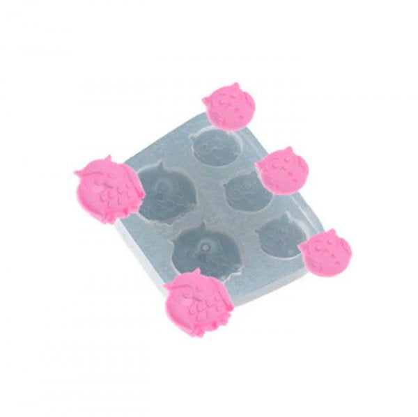 Molde Em Silicone Quinteto Corujas - Flexarte