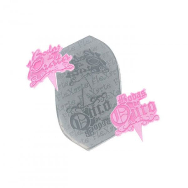 Molde Em Silicone Bodas De Ouro/Prata - Flexarte